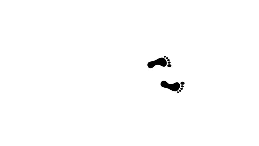 Shoe Footprints Black Straight Line Shoe Footprints Black Straight Line
