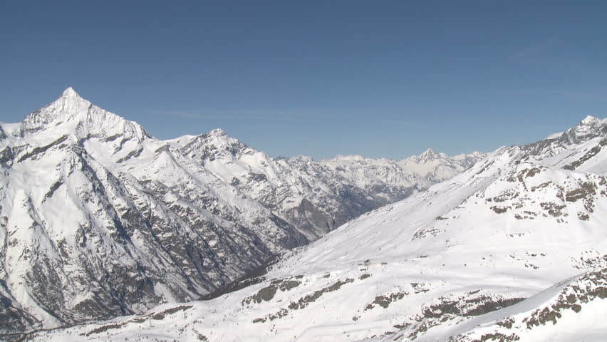 Alp+Peak Mountain Peak. Shot on a beautifully clear day high in the Swiss Alps ...