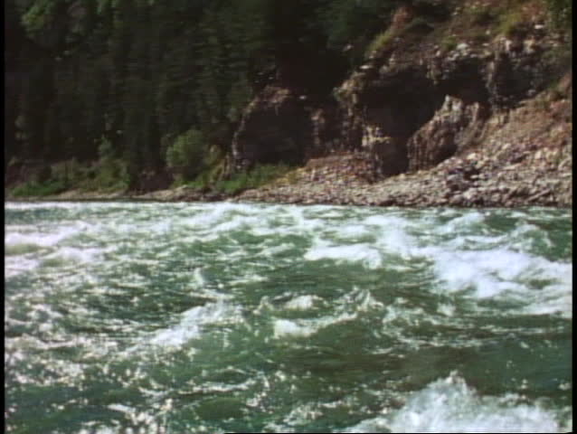 White Water Rafting On The Snake River, POV Into Rapids 