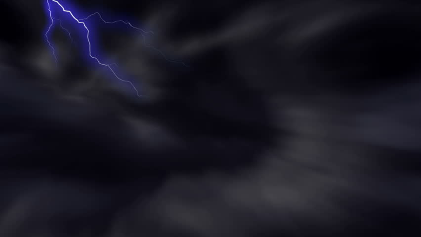 Lightning And Storm Clouds Animated Background Stock Footage Video