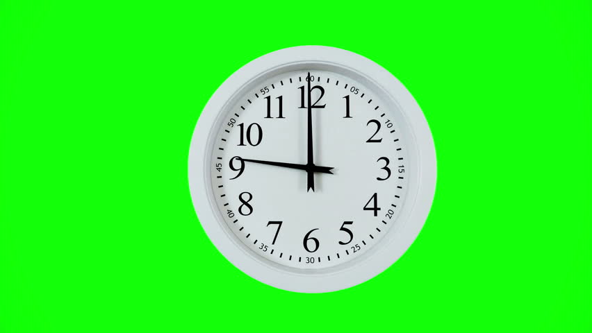 Nine To Five Clock Animation - Time Lapse Footage Of A Simple Wall ...