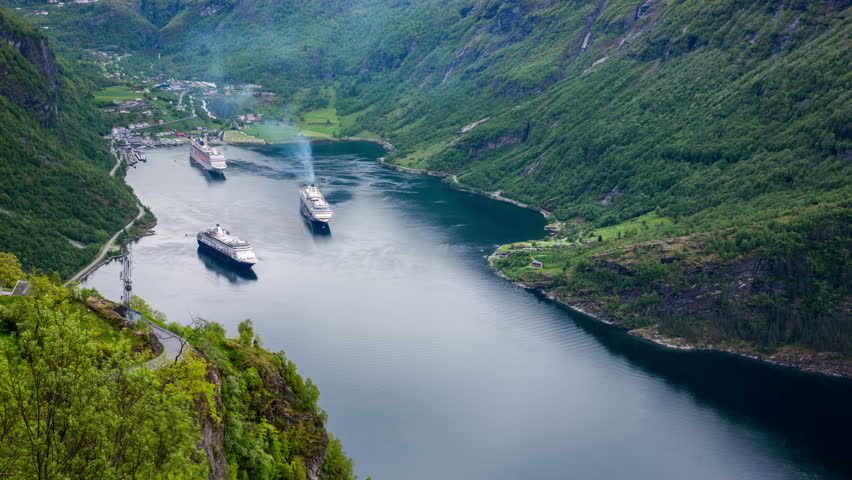 4k, Timelapse, Geiranger Fjord, Norway Stock Footage Video 7170322 ...