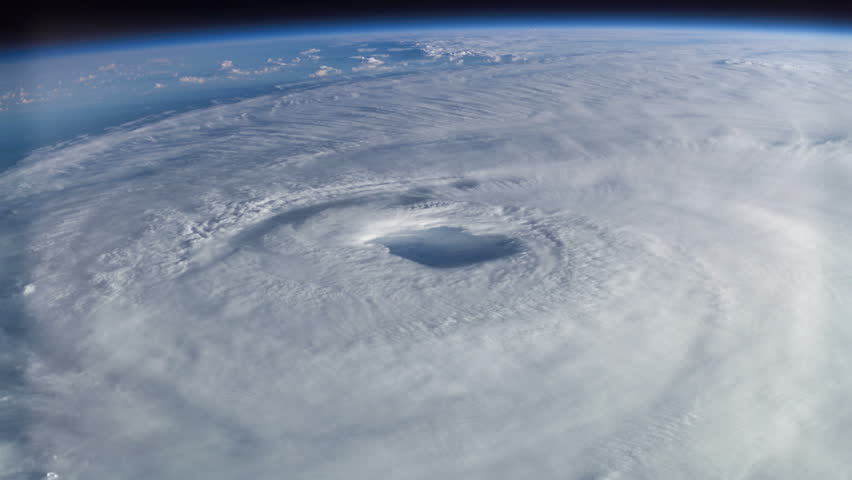 Inside The Eye Of A Hurricane / Typhoon. 4k Footage. Stock Footage ...