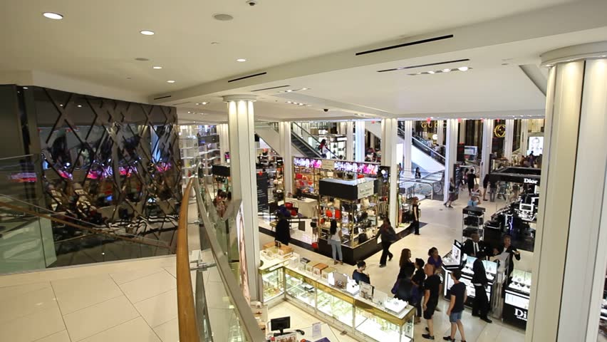 NEW YORK CITY, NY - JULY 13, 2015: Interior Overview Of Macy's In The ...