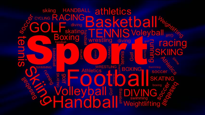 Sport Headlines Words On Background Animation Stock Footage Video ...