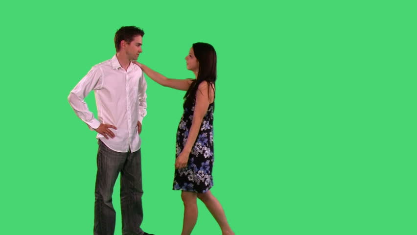 Couple Meeting Again On Green Screen In Slow Motion Stock Footage Video ...