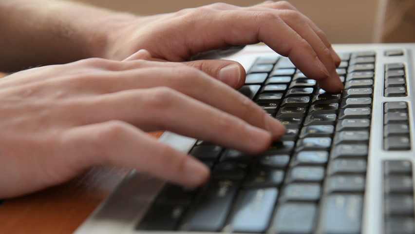 Man Hands Typing On A Keyboard Stock Footage Video 2925910 - Shutterstock