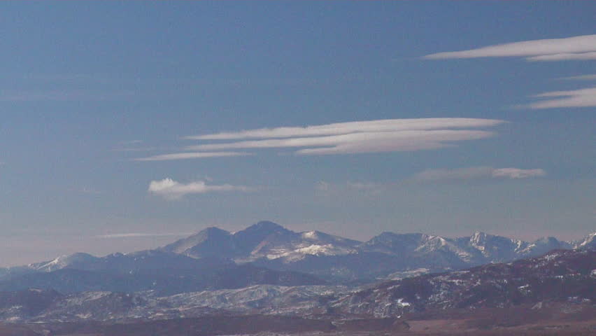 Wave Clouds. Standing Mountain Wave Clouds Over Long's Peak. Stock ...