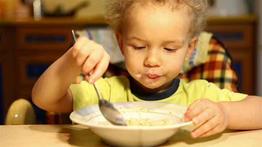 Boy Eats Soup Stock Footage Video 4033207 - Shutterstock