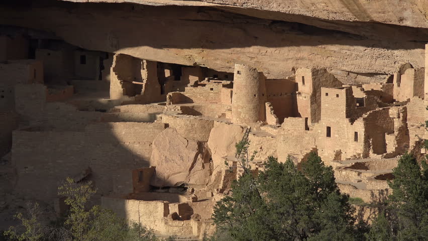 Mesa Verde Ancient Pueblo Cliff Dwelling Colorado Zoom. U.S. National ...