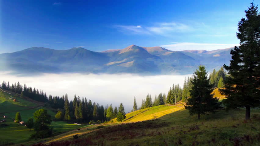 Fantastic Mountain Landscape. Carpathian, Ukraine, Europe. Beauty World ...