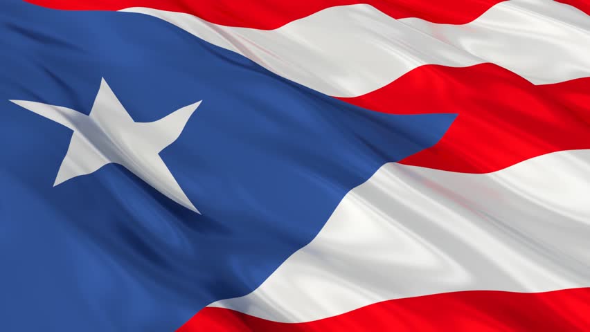 Waving Puerto Rican Flags (seamless & Alpha Channel) Stock Footage ...