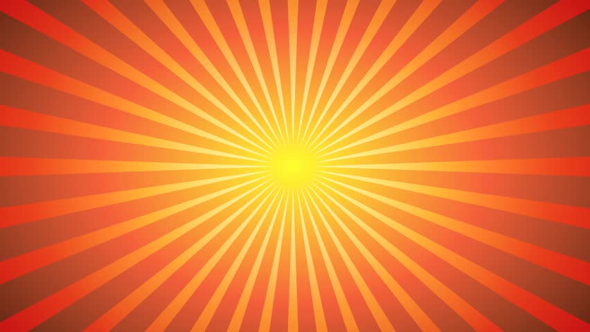 Hot Sunburst Background Looping, Animated Illustration Of Glowing ...