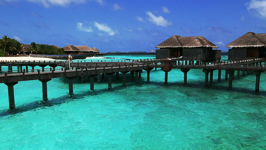 Water Villa The Beach House At Iruveli, Maldives Stock Footage Video ...