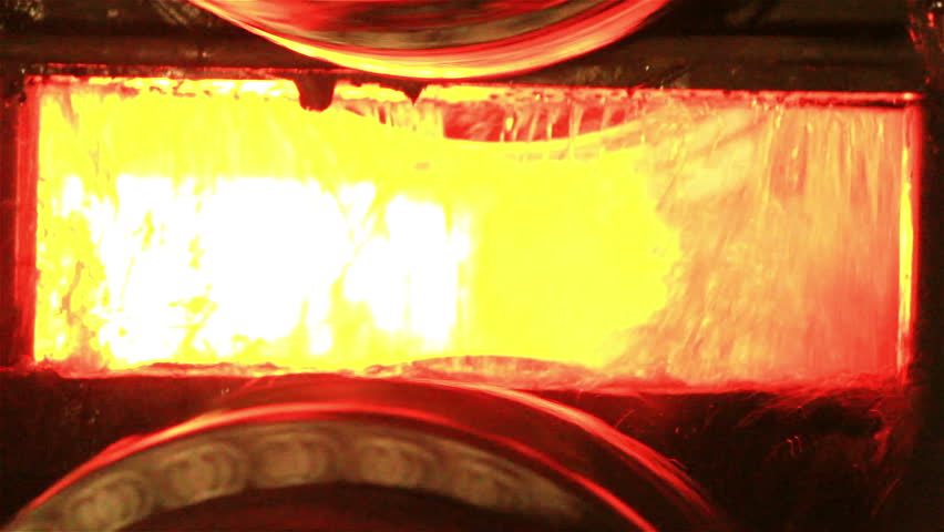 Industry Steel, Hot Slab Are Rolling In Mill. Stock Footage Video ...