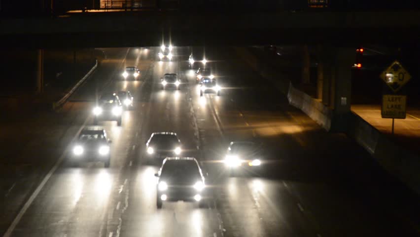 Oncoming Headlights At Night Stock Footage Video 5518817 - Shutterstock