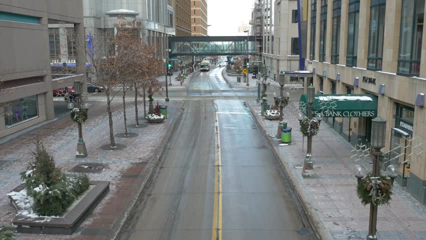 Minneapolis, MN - Dec 2014 - Downtown Traffic As Viewed From On Of The ...